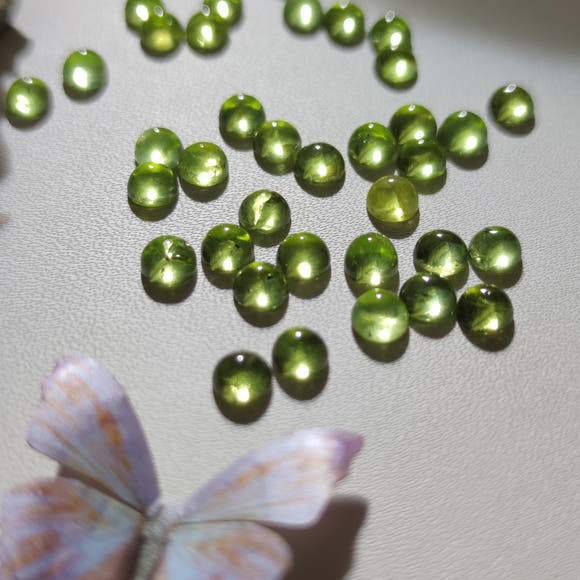 Mini Round Peridot Cabochons 5mm