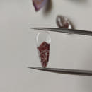 Clear Quartz Cabochons with Hematite Ghost Inclusions-6