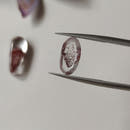 Clear Quartz Cabochons with Hematite Ghost Inclusions-9