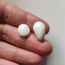 Cabujones de Ópalo Lechoso Blanco-1