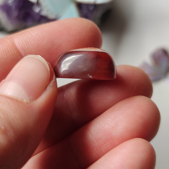 Cabujón de Cornalina con Patrón "Ojo"