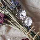 Pendientes de Plata Botón FLORES-2