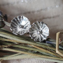 Pendientes de Plata Botón FLORES-3