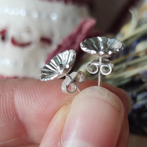 Pendientes de Plata Botón FLORES