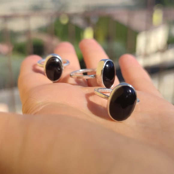 Anillos Con Ónix Negro