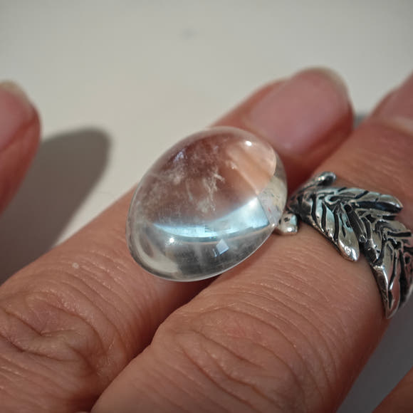 Cuarzo Transparente · Cabujón Oval 22×16 mm