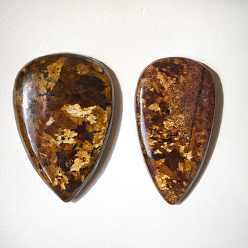 Bronzite Teardrop Cabochons