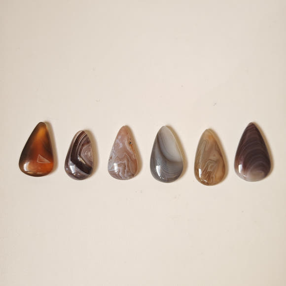 Botswana Agate Teardrop Small Cabochons