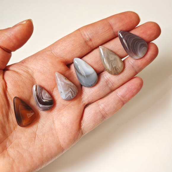 Botswana Agate Teardrop Small Cabochons