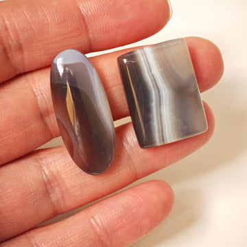 Ágata de Botsuana Cabujón Rectangular y Ovalado - 0