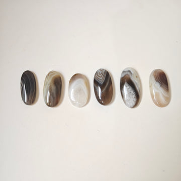 Ágata de Botsuana Cabujones Ovalados - 0