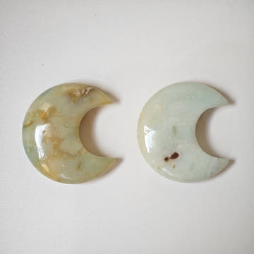 Carved Amazonite Half Moon