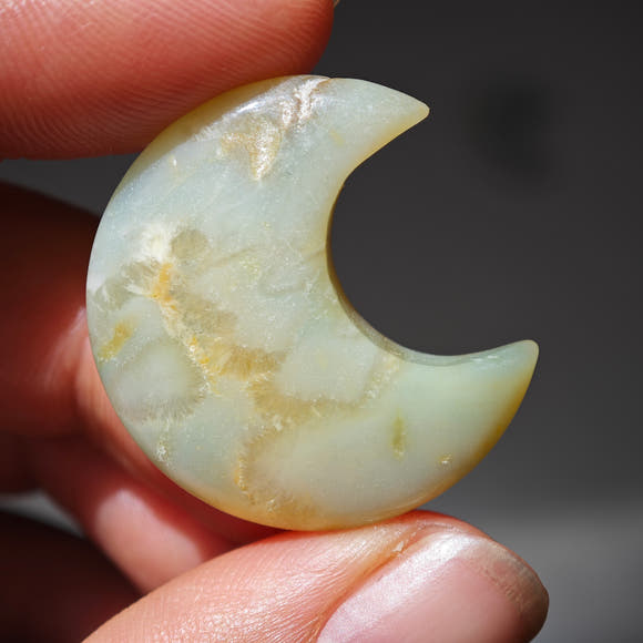 Amazonita Semiluna Cabujón · 30×8 mm