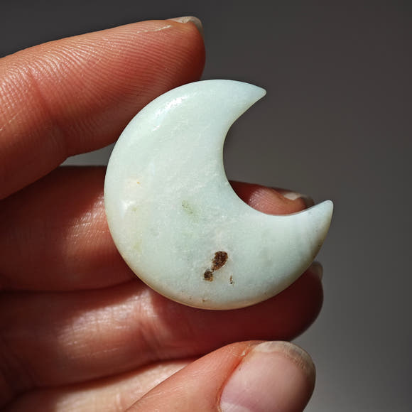 Amazonita Semiluna Cabujón · 30×8 mm