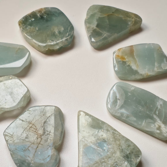 Aguamarina Rebanadas Pulidas