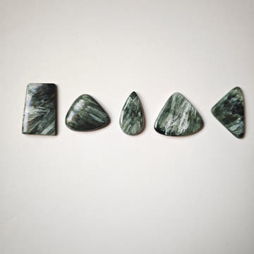 Seraphinite Teardrop Cabochons