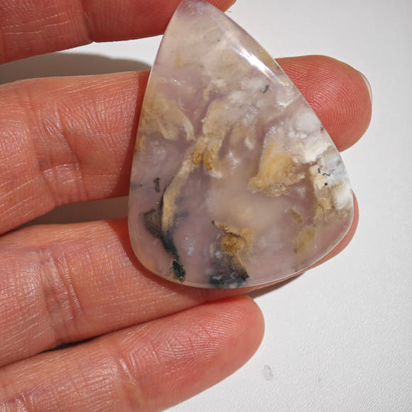 Dendritic Agate Tiger Teardrop Cabochon