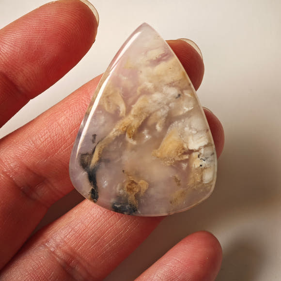 Dendritic Agate Tiger Teardrop Cabochon