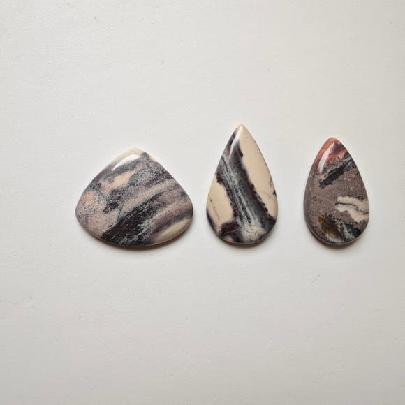 Porcelain Jasper Teardrop Cabochons
