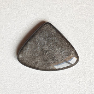Silver Obsidian Teardrop Cabochon