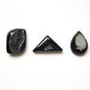 Ónix Negro con Drusas Cabujones Variados-1