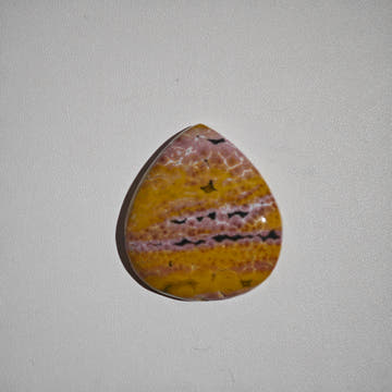 Pink-Yellow Ocean Jasper Teardrop Cabochon - 0