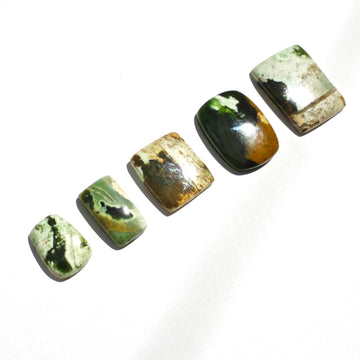 Calcedonia de Cromo Cabujones Rectangulares