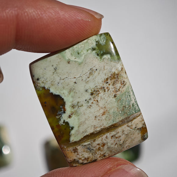 Calcedonia de Cromo Cabujones Rectangulares