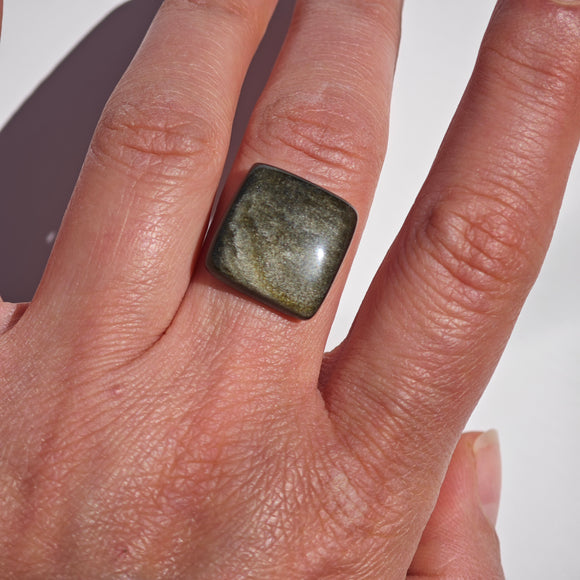 Obsidiana Dorada Cabujón Dorado