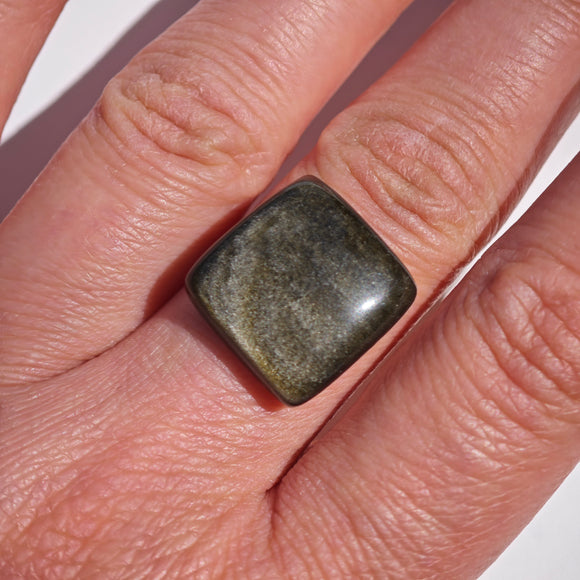 Obsidiana Dorada Cabujón Dorado