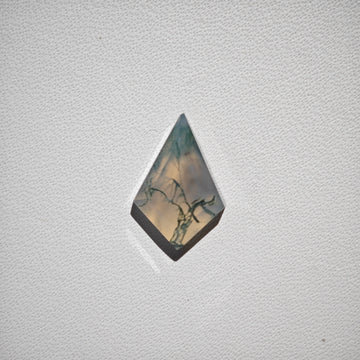 Ágata Musgo Cabujón Cometa - Facetado - 0