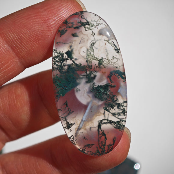 Ágata Musgo Cabujones Ovalados y Rectangular