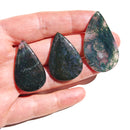 Ágata Musgo Cabujones Forma Lagrima-3