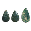 Ágata Musgo Cabujones Forma Lagrima-1