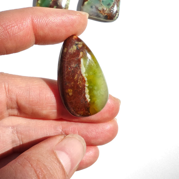 Crisoprasa Verde Cabujones Lágrima y Rectangulares