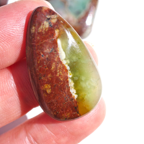 Crisoprasa Verde Cabujones Lágrima y Rectangulares