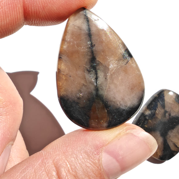 Quiastolita Cabujon Lagrima  Rectangular