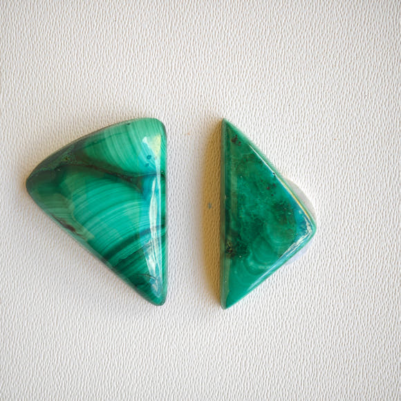 Malachite Triangular Cabochons