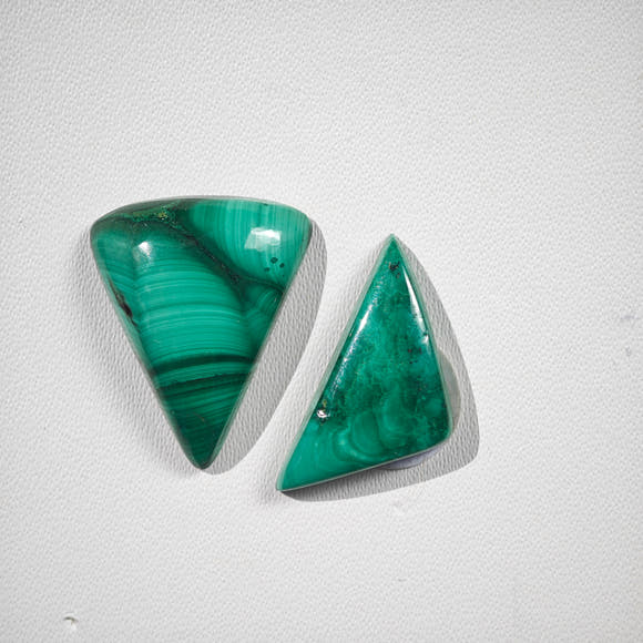Malachite Triangular Cabochons