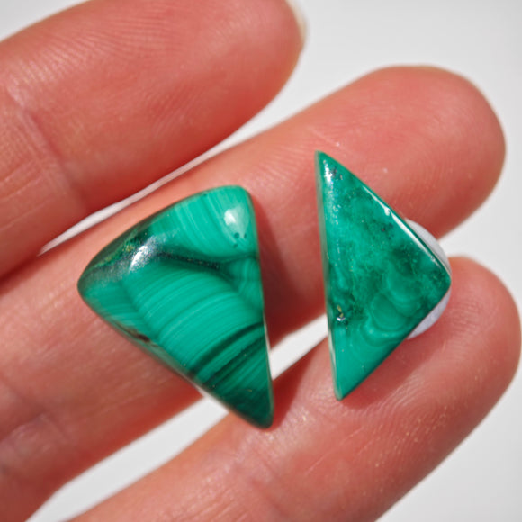 Malaquita Cabujones Triangulares