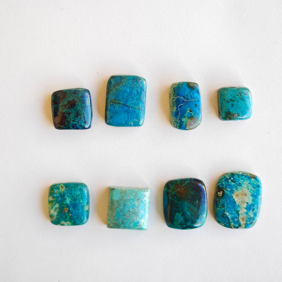 Crisocola Cabujones Rectangulares