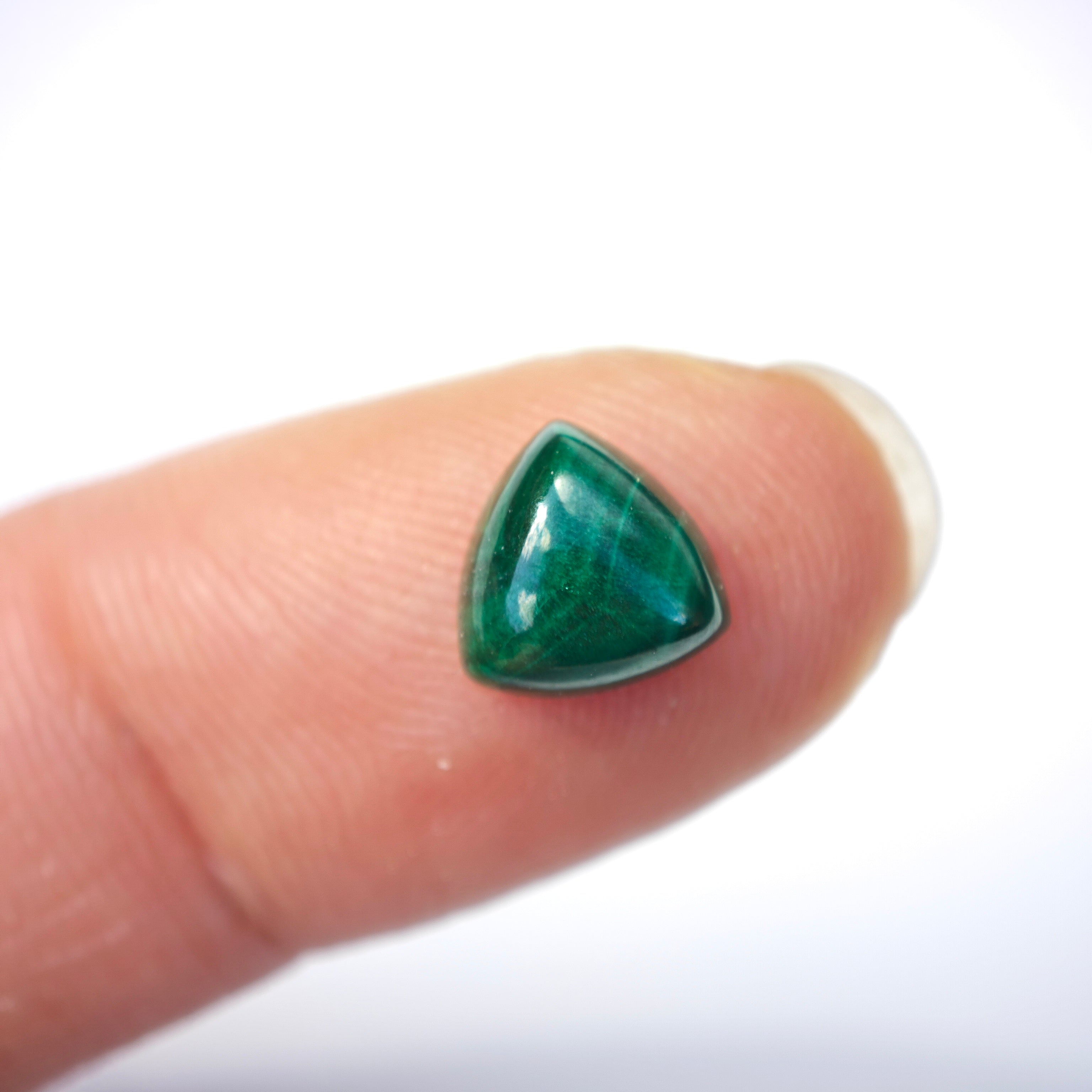 8mm Malaquita Cabujones Triangulares