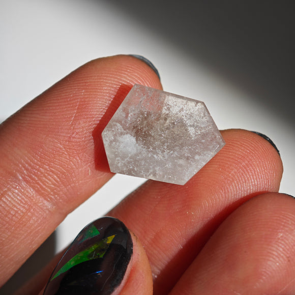 Rebanada Facetada de Cuarzo Ahumado