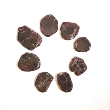 Rebanadas de Granate Almandino en Bruto