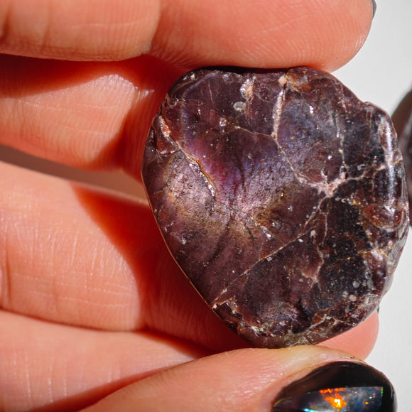 Rebanadas de Granate Almandino en Bruto