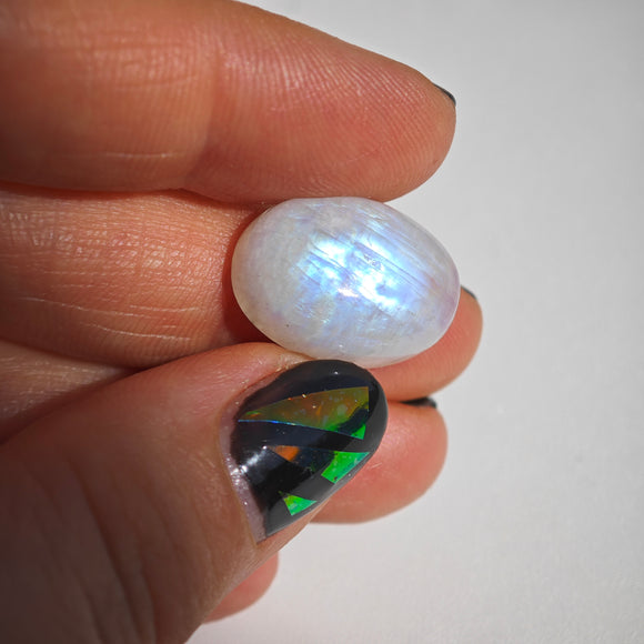 Piedra Luna Arcoíris Cabujón Oval FOTO