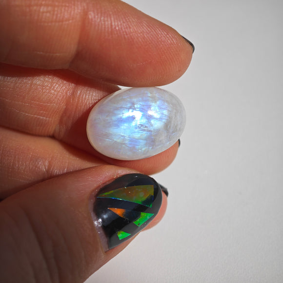 Piedra Luna Arcoíris Cabujón Oval FOTO