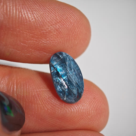 Teal Oval Faceted Kyanite
