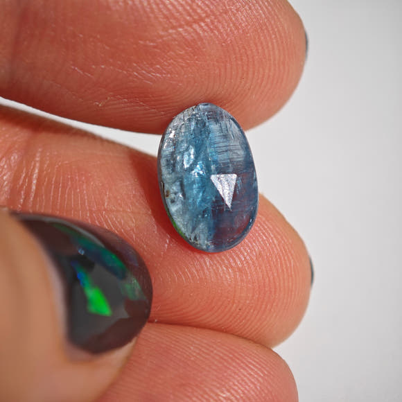 Teal Oval Faceted Kyanite