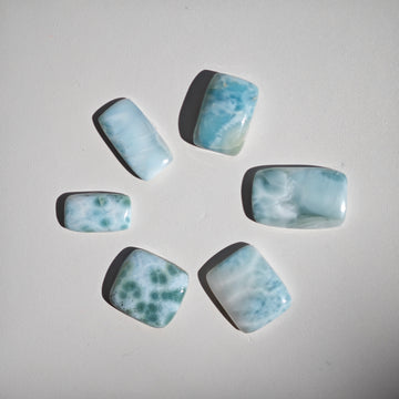 Cabujones Rectangulares de Larimar